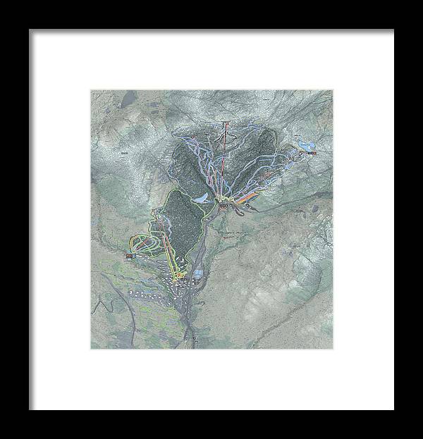 Smugglers Notch Ski Trail Map - Framed Print - Powderaddicts
