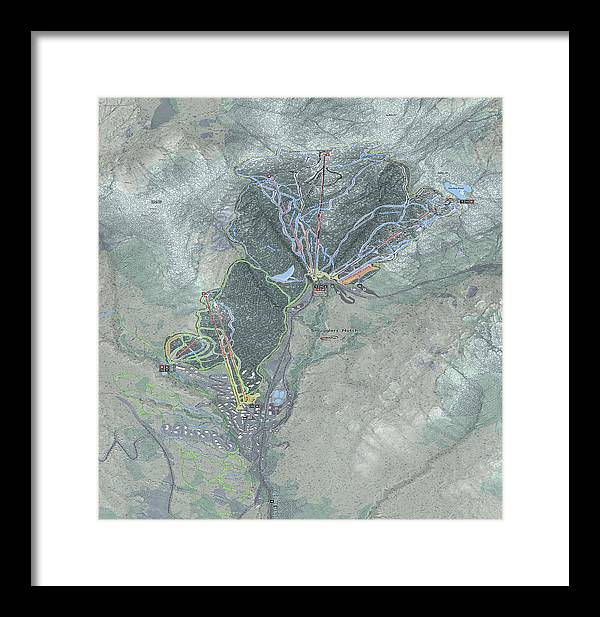Smugglers Notch Ski Trail Map - Framed Print - Powderaddicts