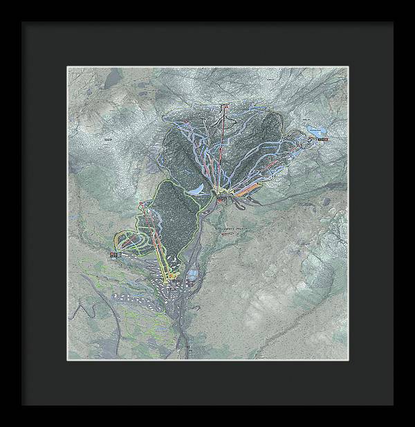 Smugglers Notch Ski Trail Map - Framed Print - Powderaddicts