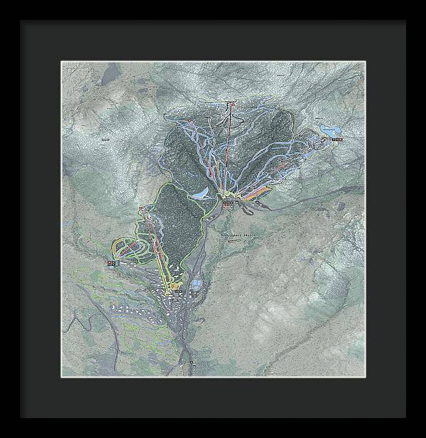 Smugglers Notch Ski Trail Map - Framed Print - Powderaddicts