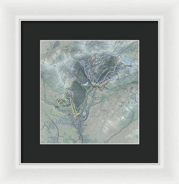 Smugglers Notch Ski Trail Map - Framed Print - Powderaddicts