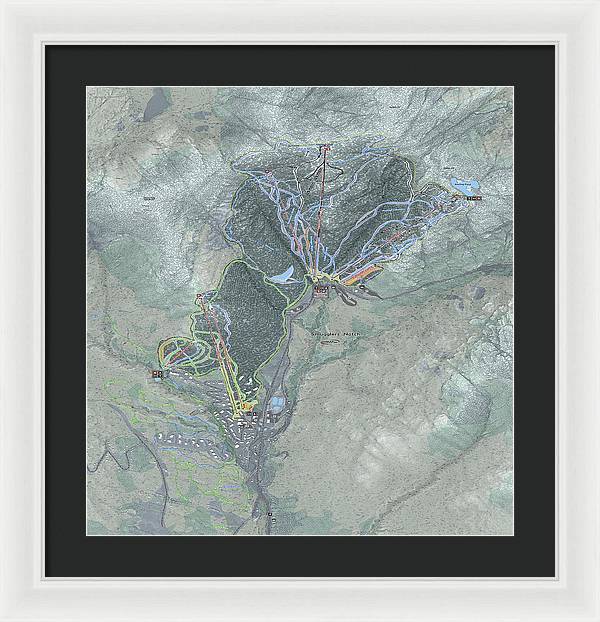 Smugglers Notch Ski Trail Map - Framed Print - Powderaddicts