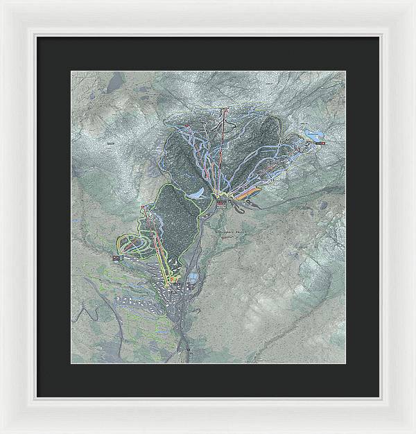 Smugglers Notch Ski Trail Map - Framed Print - Powderaddicts
