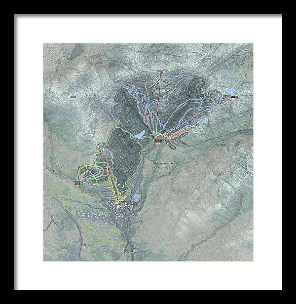 Smugglers Notch Ski Trail Map - Framed Print - Powderaddicts