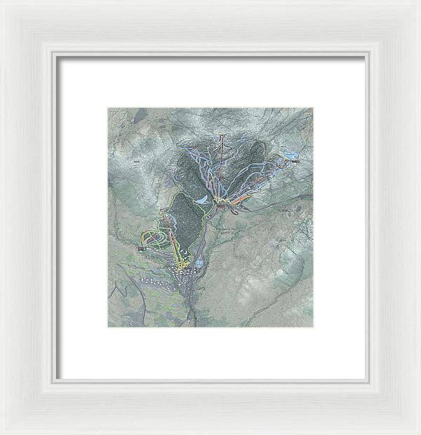 Smugglers Notch Ski Trail Map - Framed Print - Powderaddicts