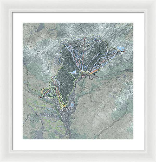 Smugglers Notch Ski Trail Map - Framed Print - Powderaddicts