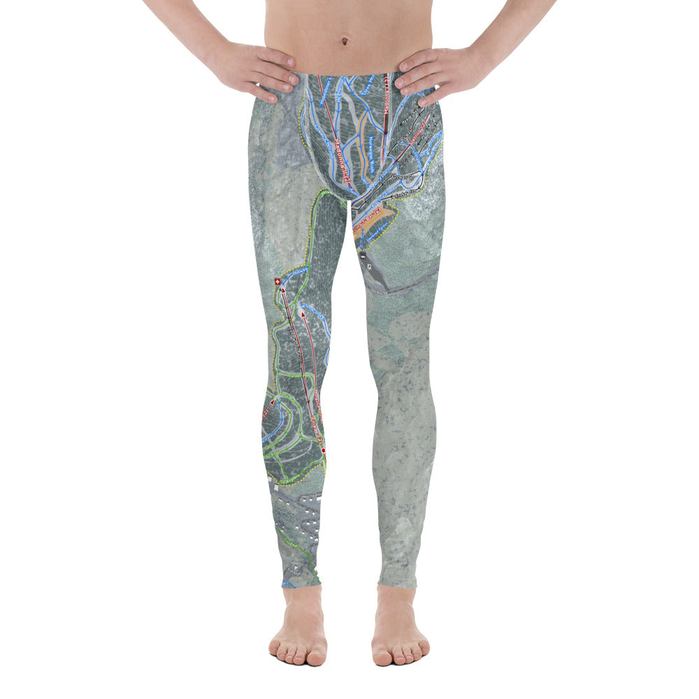 Smugglers Notch, Vermont Ski Trail Map Men's Base Layer Bottom - Powderaddicts