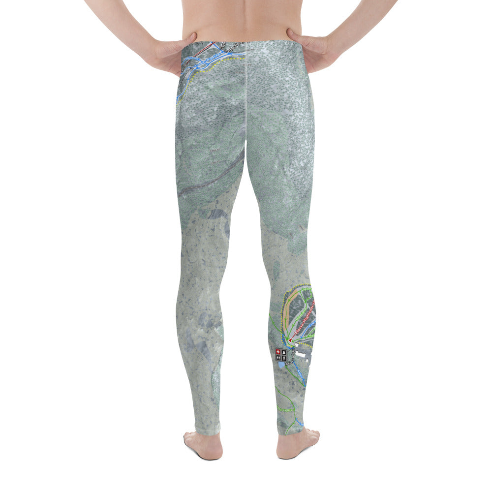 Smugglers Notch, Vermont Ski Trail Map Men's Base Layer Bottom - Powderaddicts