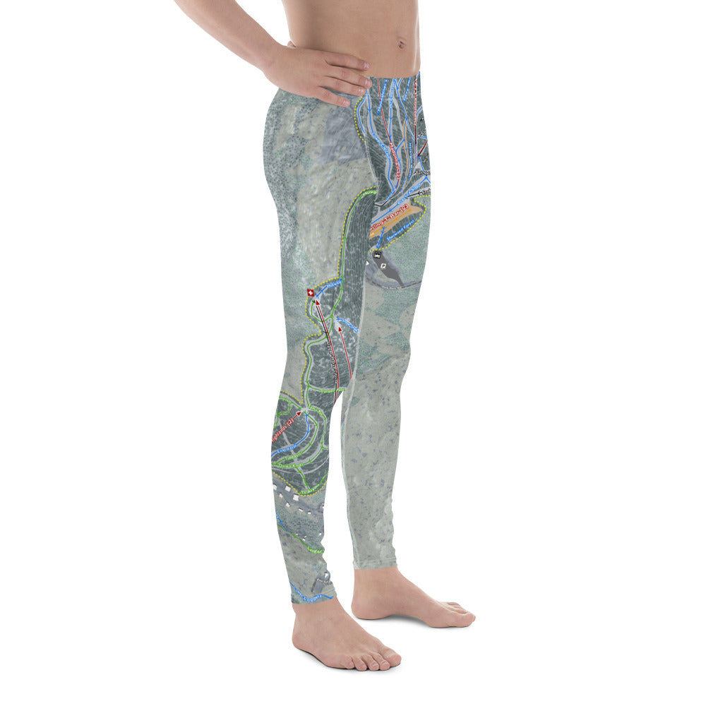 Smugglers Notch, Vermont Ski Trail Map Men's Base Layer Bottom - Powderaddicts
