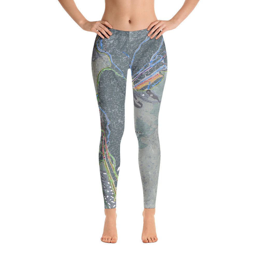 Smugglers Notch, Vermont Ski Trail Map Women's Base Layer Bottom - Powderaddicts