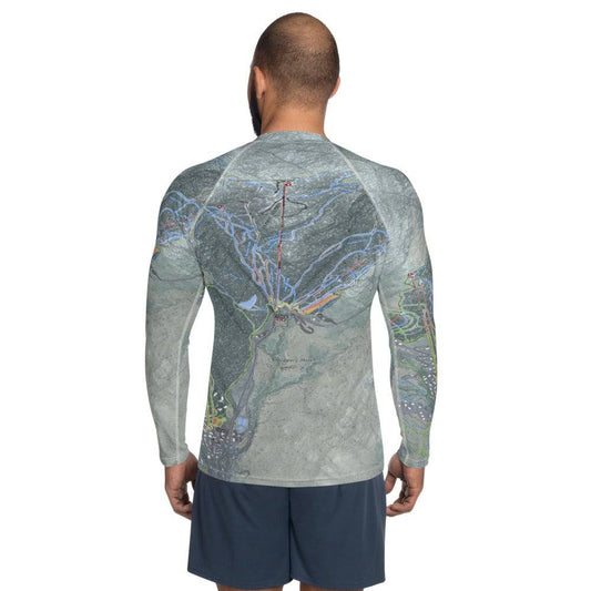 Smugglers Notch, Vermont Ski Trail Men's Base Layer Top - Powderaddicts