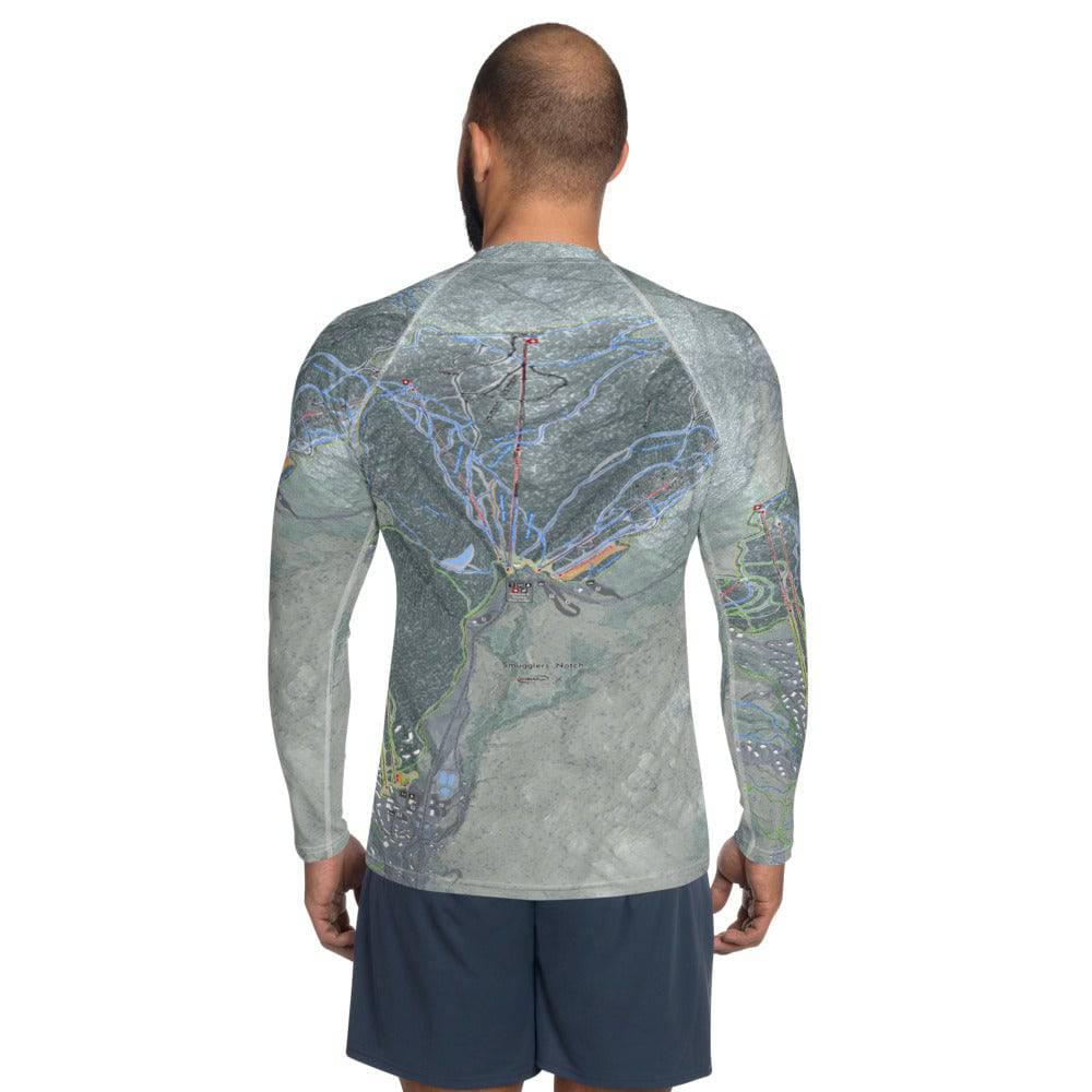 Smugglers Notch, Vermont Ski Trail Men's Base Layer Top - Powderaddicts