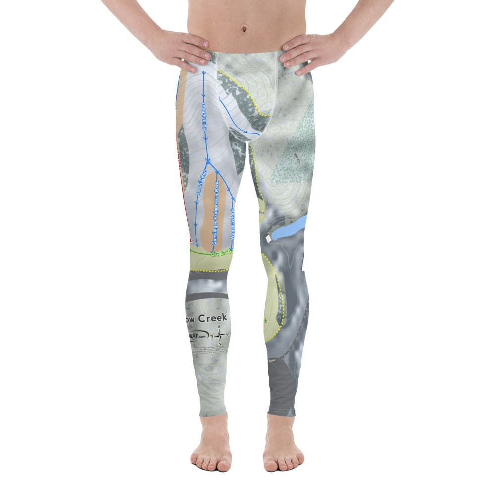 Snow Creek, Missouri Ski Trail Map Men's Base Layer Bottom
