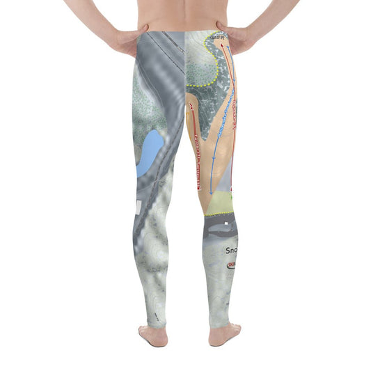 Snow Creek, Missouri Ski Trail Map Men's Base Layer Bottom - Powderaddicts