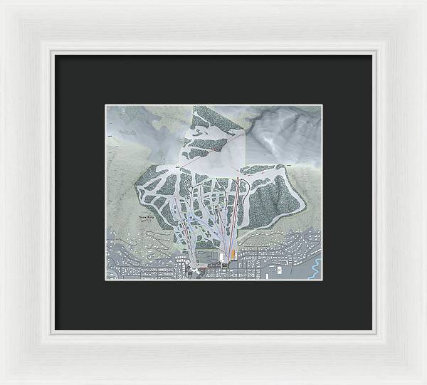 Snow King Ski Trail Map - Framed Print - Powderaddicts