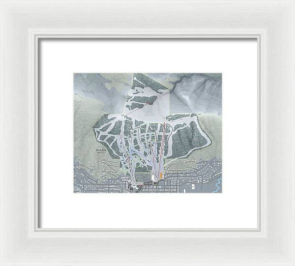 Snow King Ski Trail Map - Framed Print - Powderaddicts