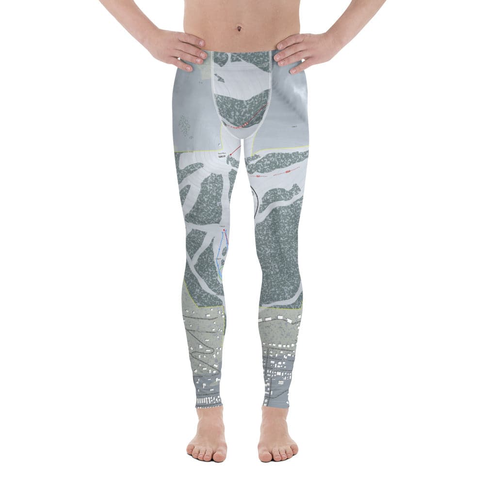 Snow King, Wyoming Ski Trail Map Men's Base Layer Bottom
