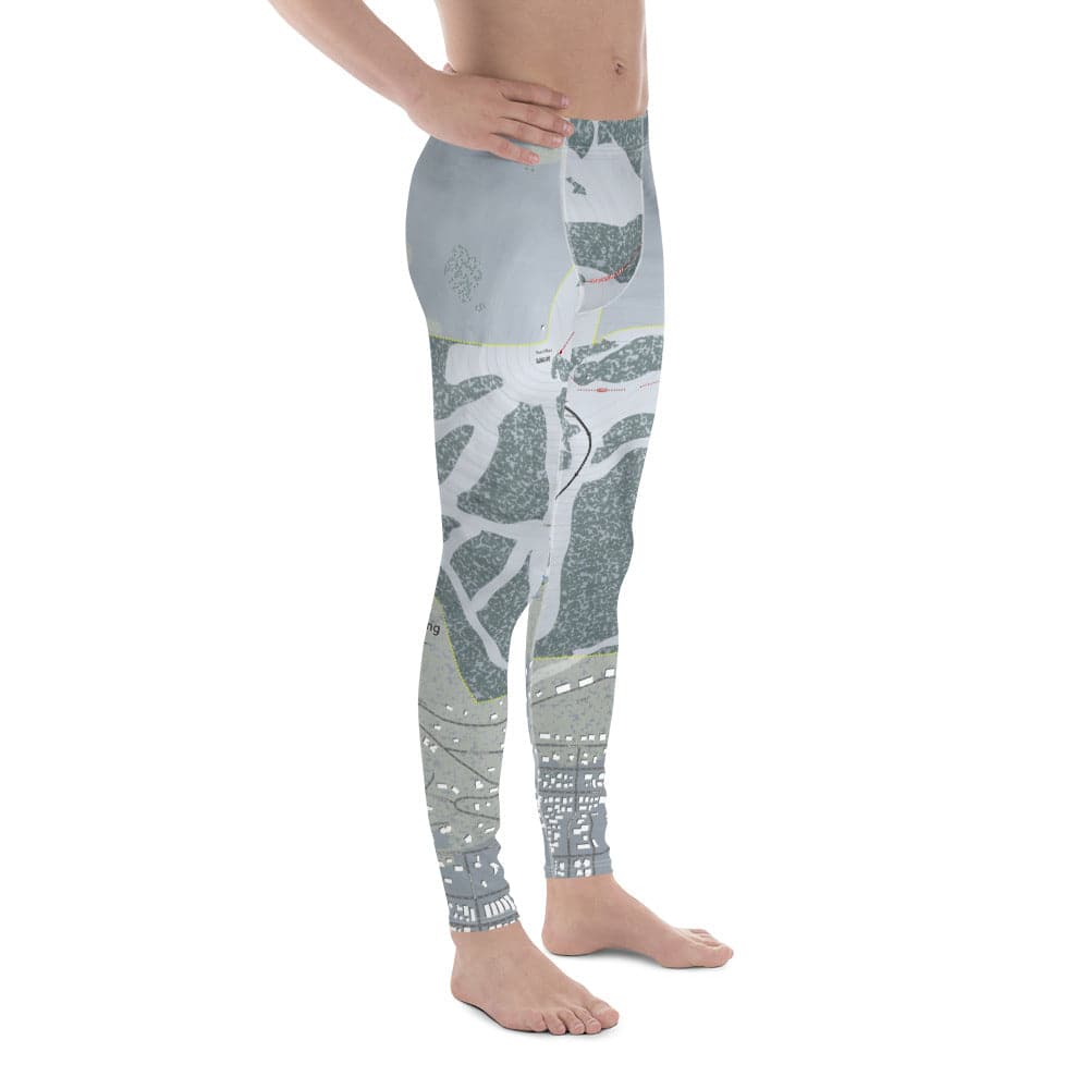 Snow King, Wyoming Ski Trail Map Men's Base Layer Bottom - Powderaddicts