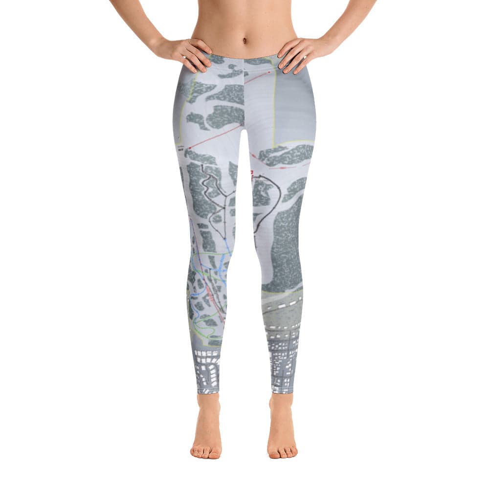 Snow King, Wyoming Ski Trail Map Women's Base Layer Bottom - Powderaddicts