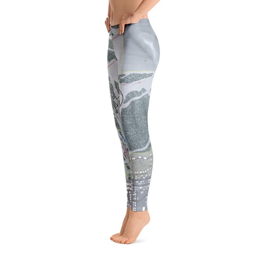 Snow King, Wyoming Ski Trail Map Women's Base Layer Bottom - Powderaddicts