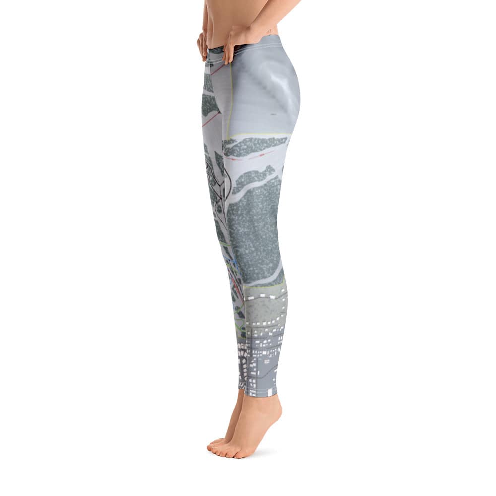 Snow King, Wyoming Ski Trail Map Women's Base Layer Bottom - Powderaddicts