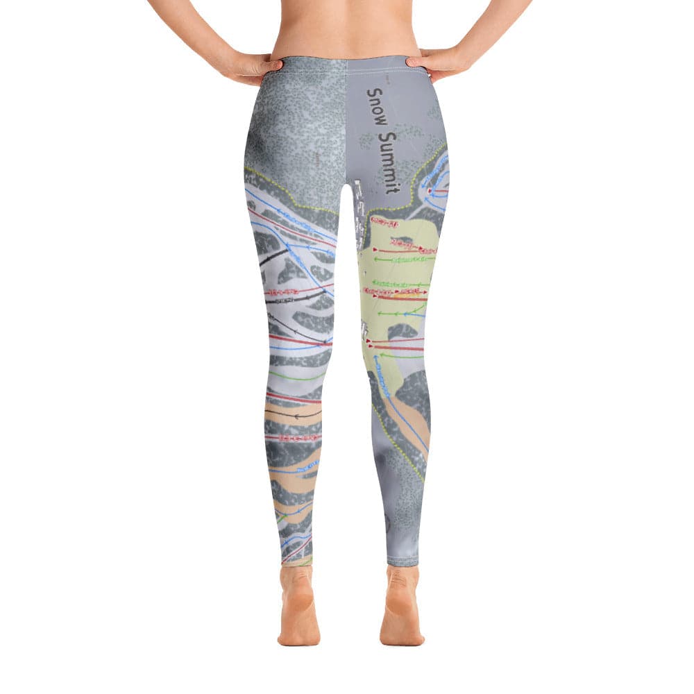 Snow Summit, California Ski Trail Map Women's Base Layer Bottom - Powderaddicts