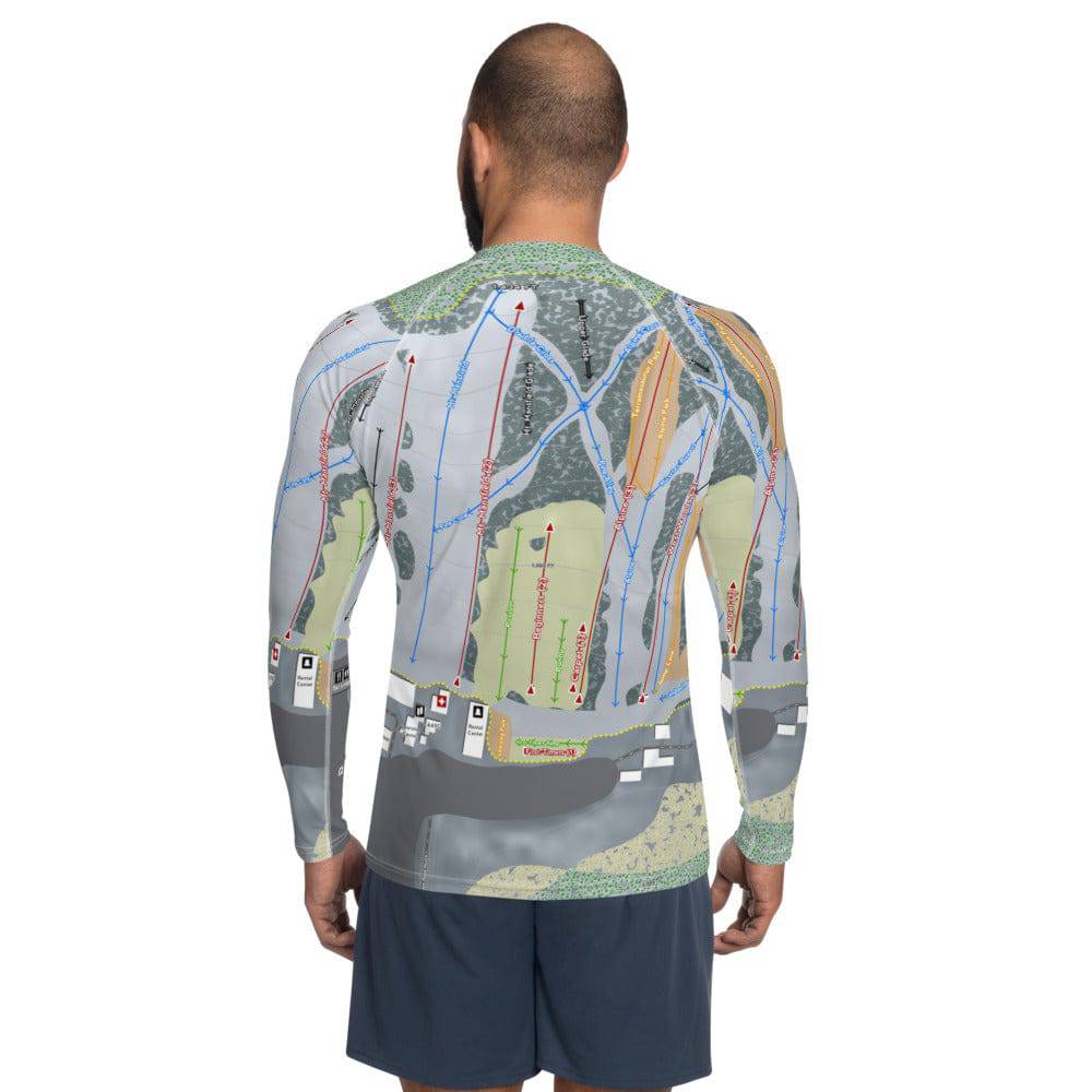 Snow Trails, Ohio Ski Trail Map Men's Base Layer Top - Powderaddicts