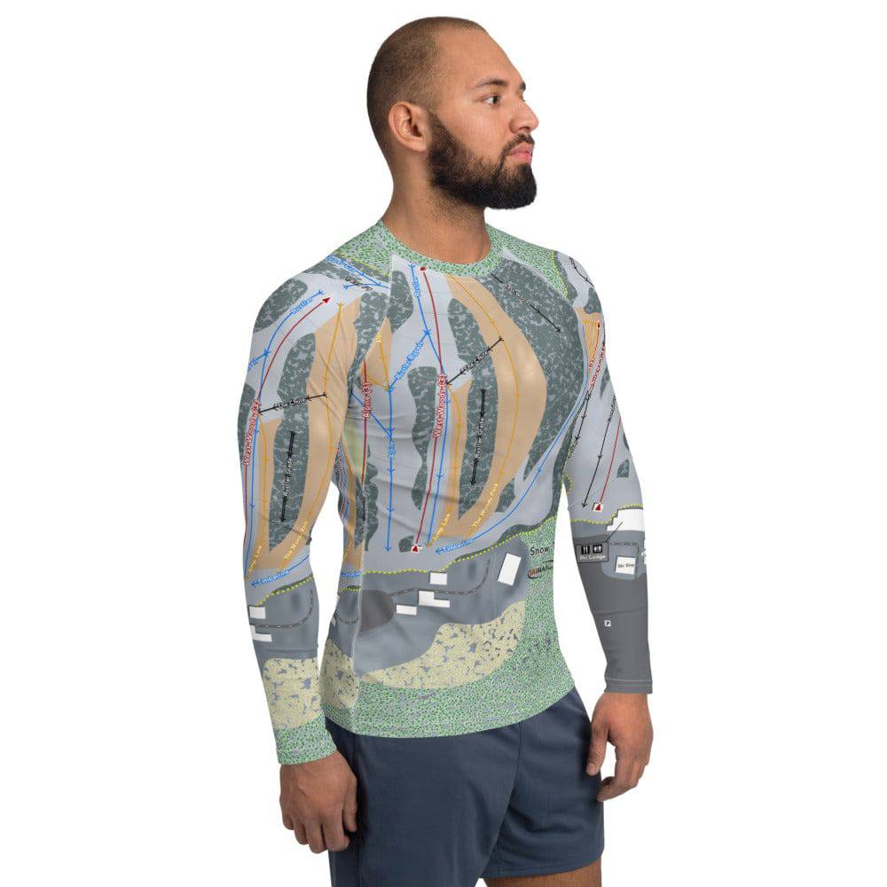 Snow Trails, Ohio Ski Trail Map Men's Base Layer Top - Powderaddicts