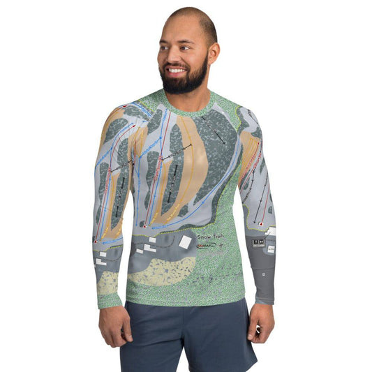 Snow Trails, Ohio Ski Trail Map Men's Base Layer Top - Powderaddicts