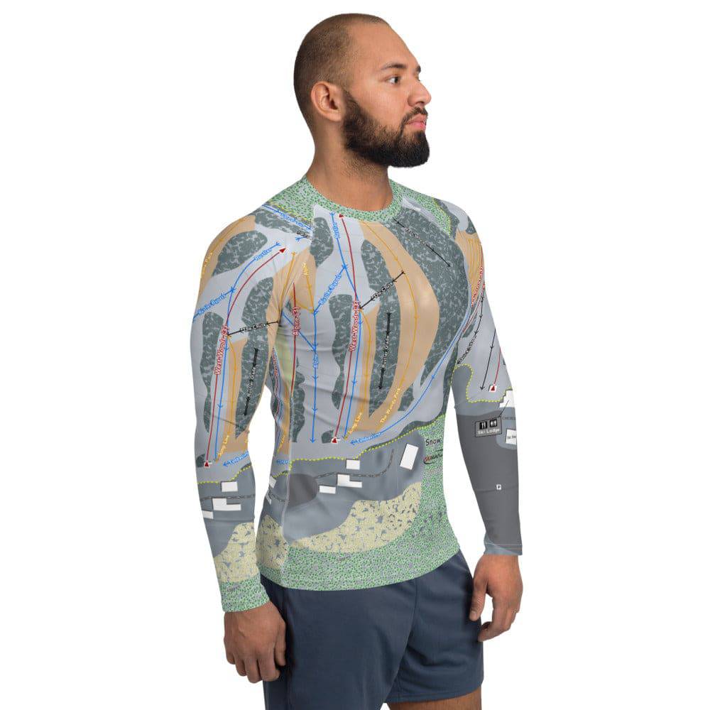 Snow Trails, Ohio Ski Trail Map Men's Base Layer Top - Powderaddicts