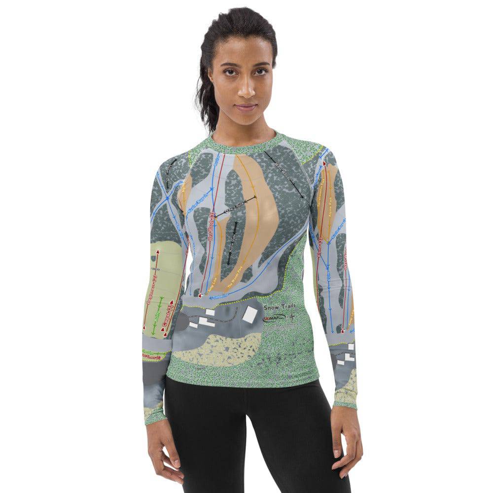 Snow Trails, Ohio Ski Trail Map Women's Base Layer Top