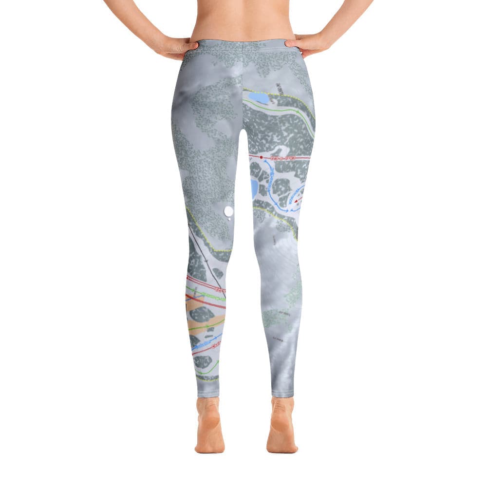 Snow Valley, California Ski Trail Map Women's Base Layer Bottom - Powderaddicts