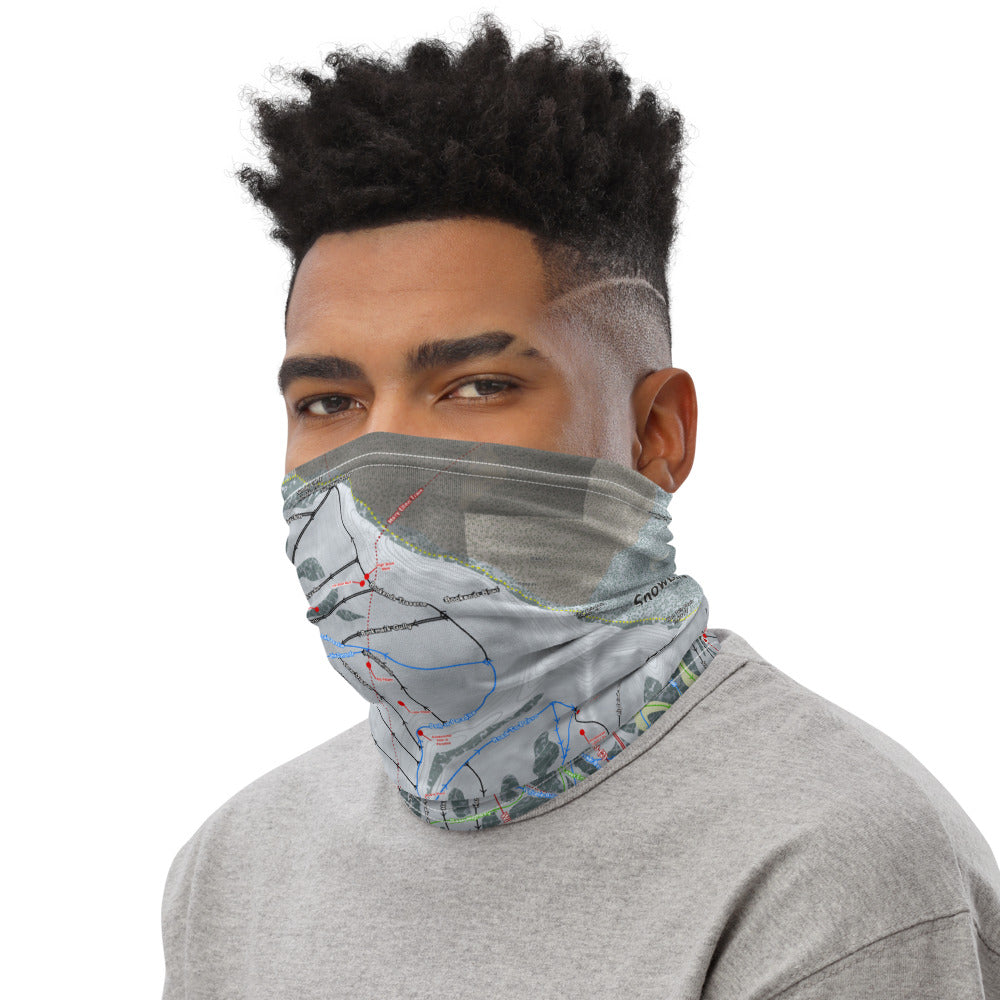 Snowbird, Utah Ski Trail Map Printed Neck Gaiter - Powderaddicts