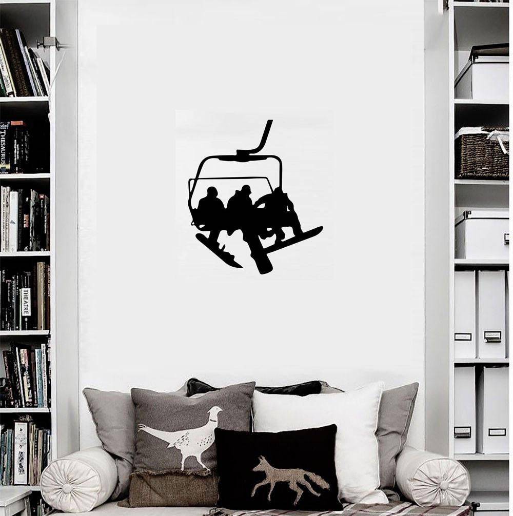 Snowboard Chairlift Decal - Powderaddicts