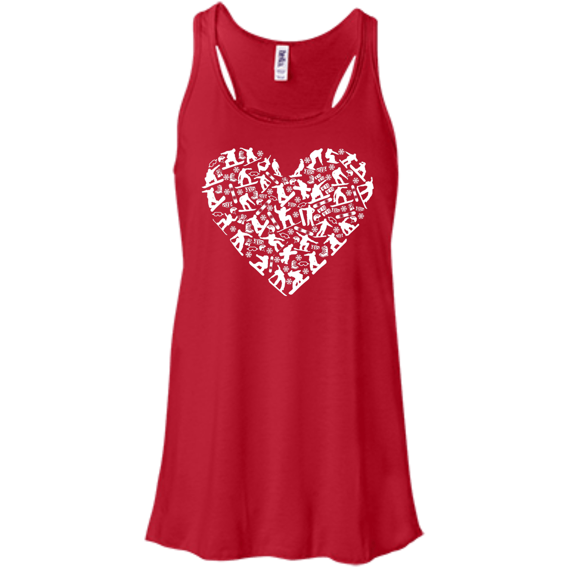 Snowboard Heart Tank Tops - Powderaddicts