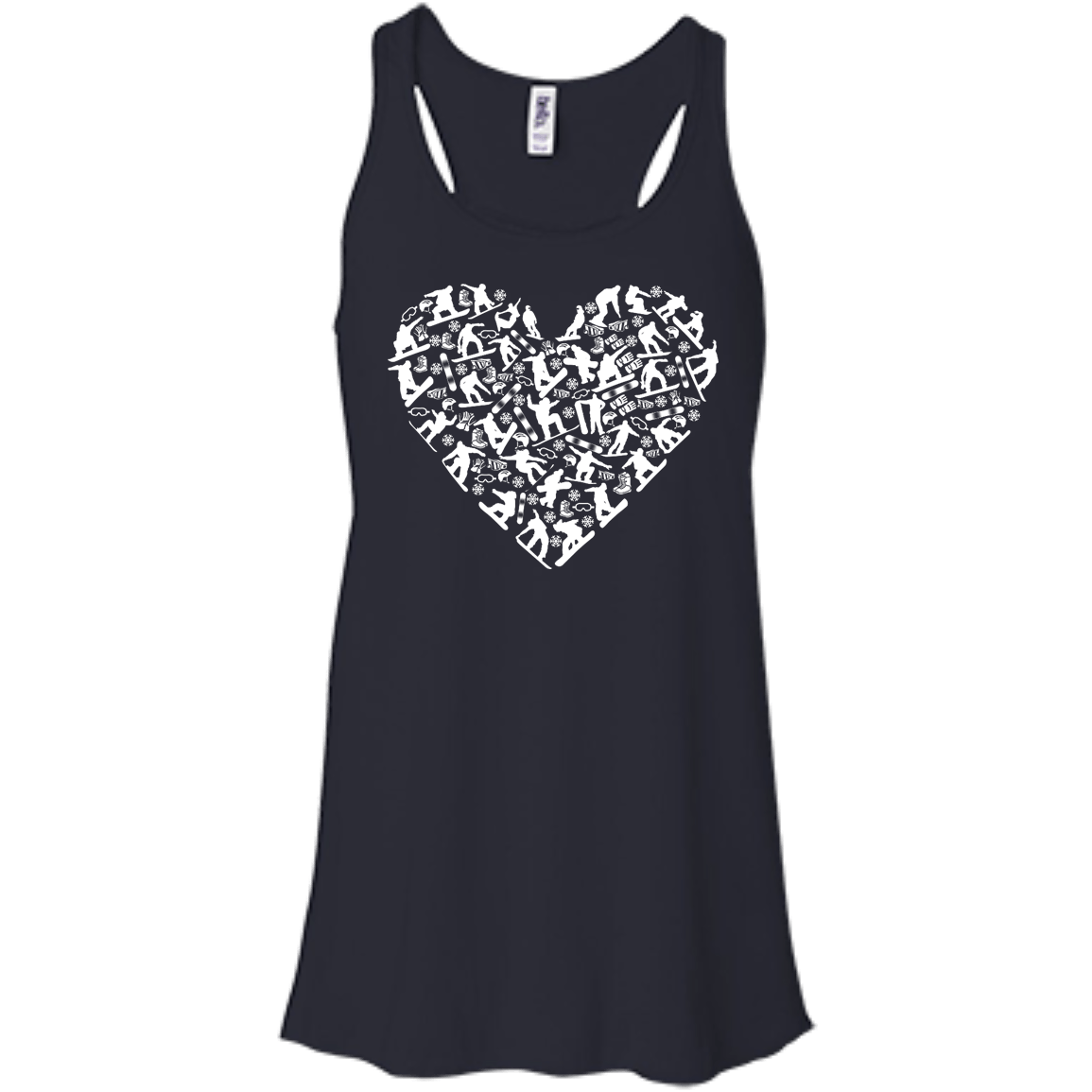 Snowboard Heart Tank Tops - Powderaddicts