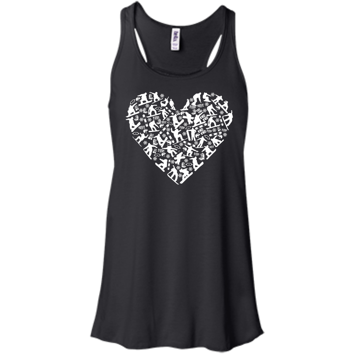 Snowboard Heart Tank Tops - Powderaddicts
