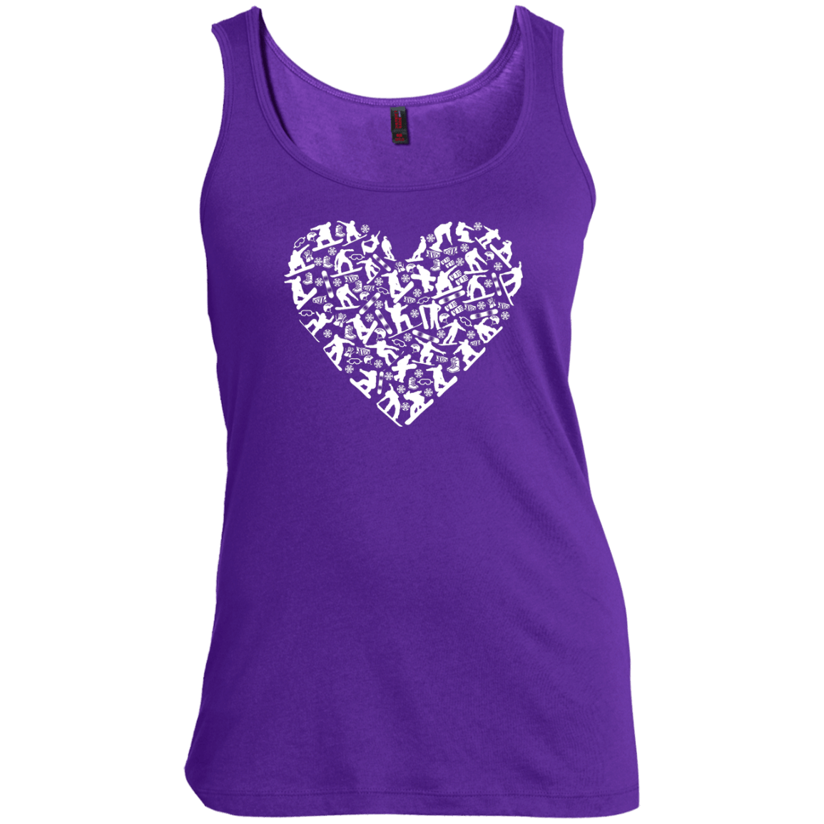 Snowboard Heart Tank Tops - Powderaddicts