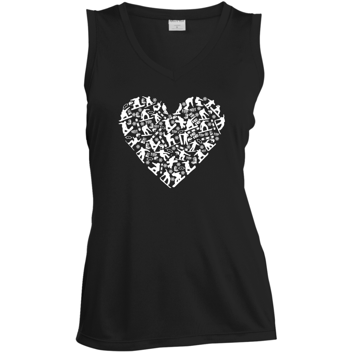 Snowboard Heart Tank Tops - Powderaddicts