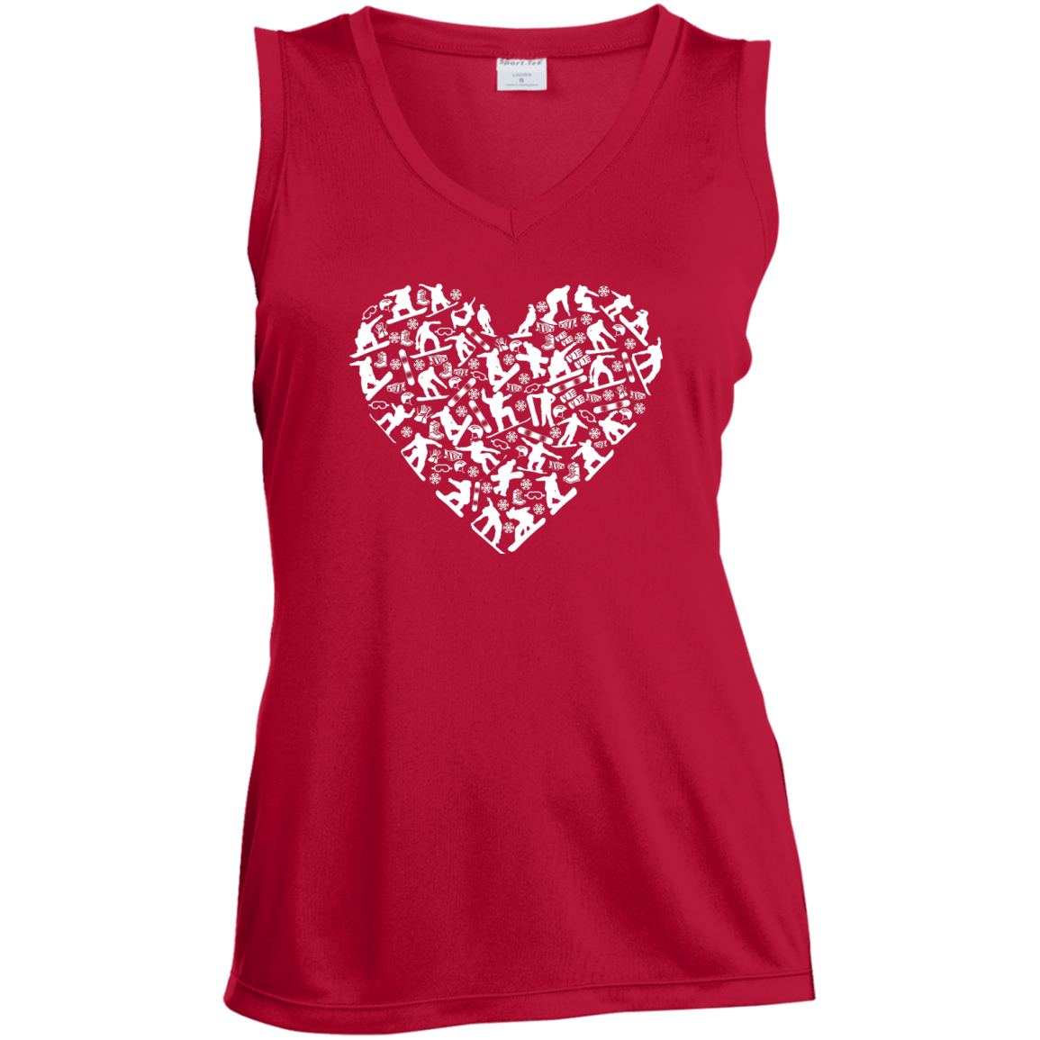 Snowboard Heart Tank Tops - Powderaddicts