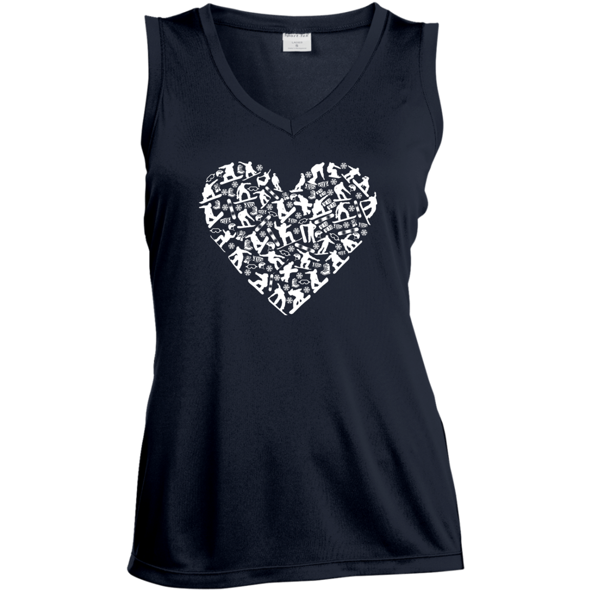 Snowboard Heart Tank Tops - Powderaddicts
