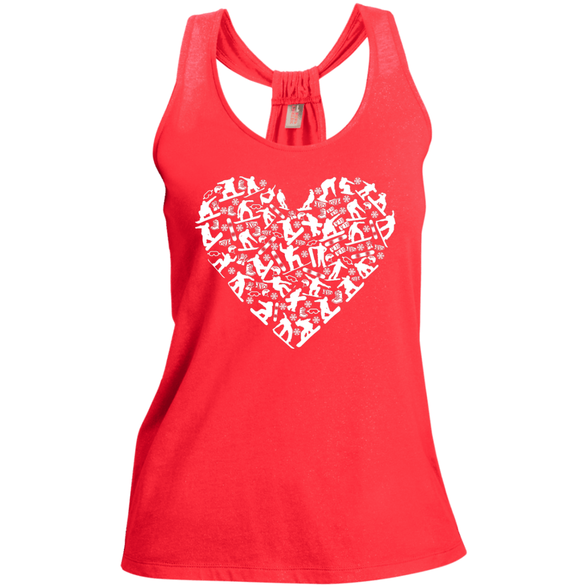 Snowboard Heart Tank Tops - Powderaddicts