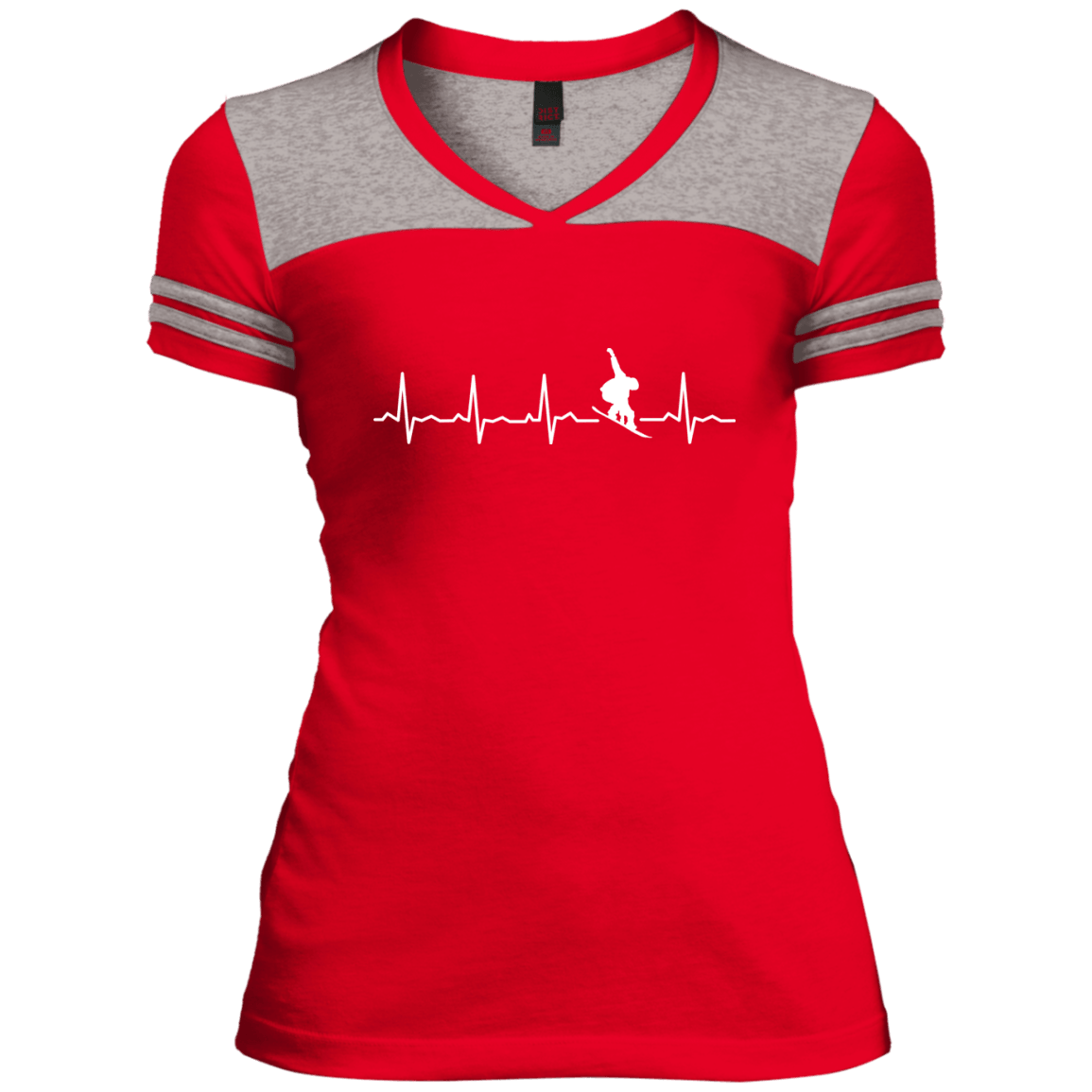 Snowboard Heartbeat Ladies Tees - Powderaddicts