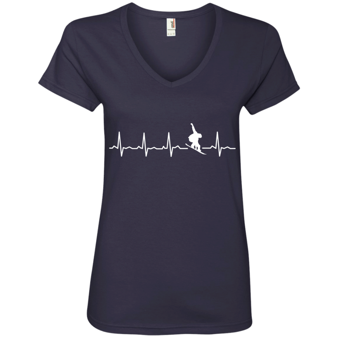 Snowboard Heartbeat Ladies Tees - Powderaddicts
