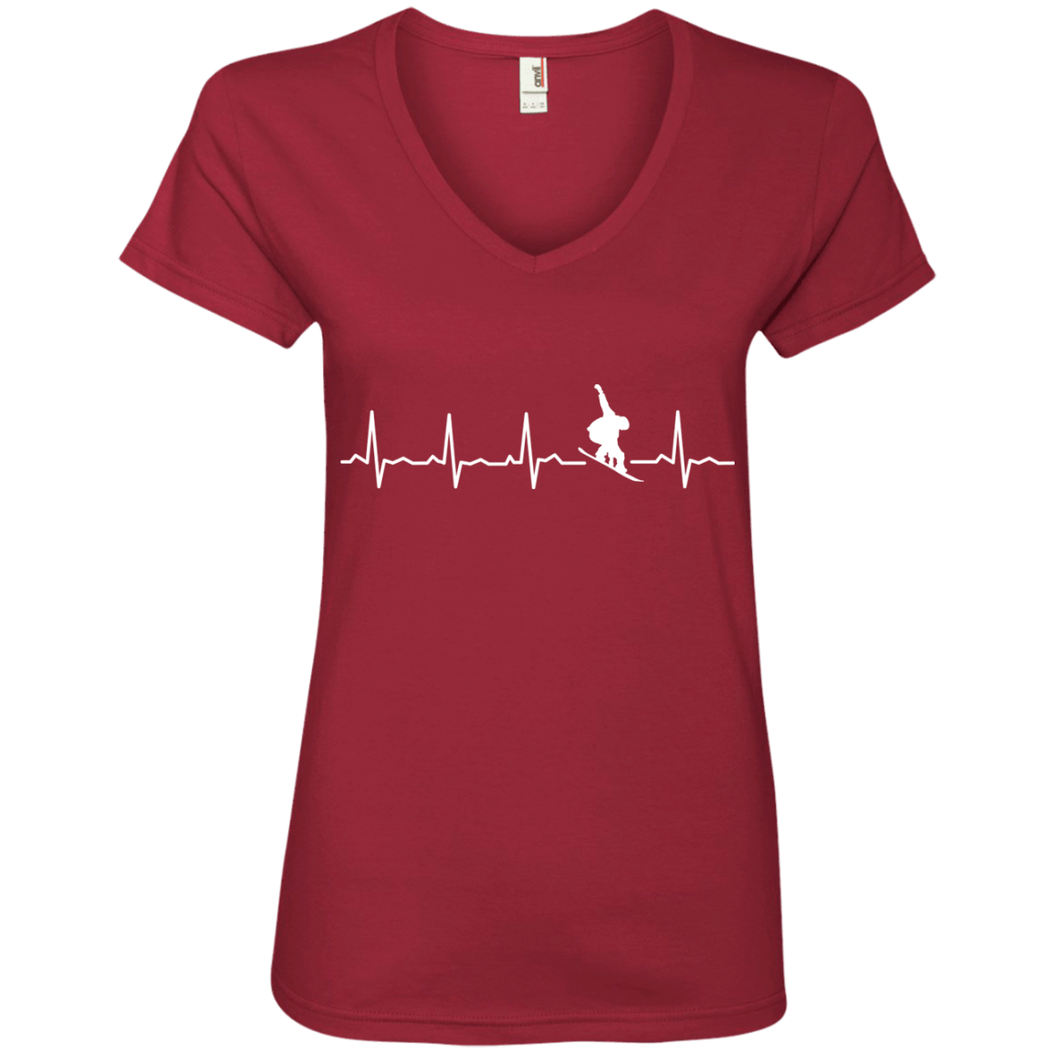 Snowboard Heartbeat Ladies Tees - Powderaddicts