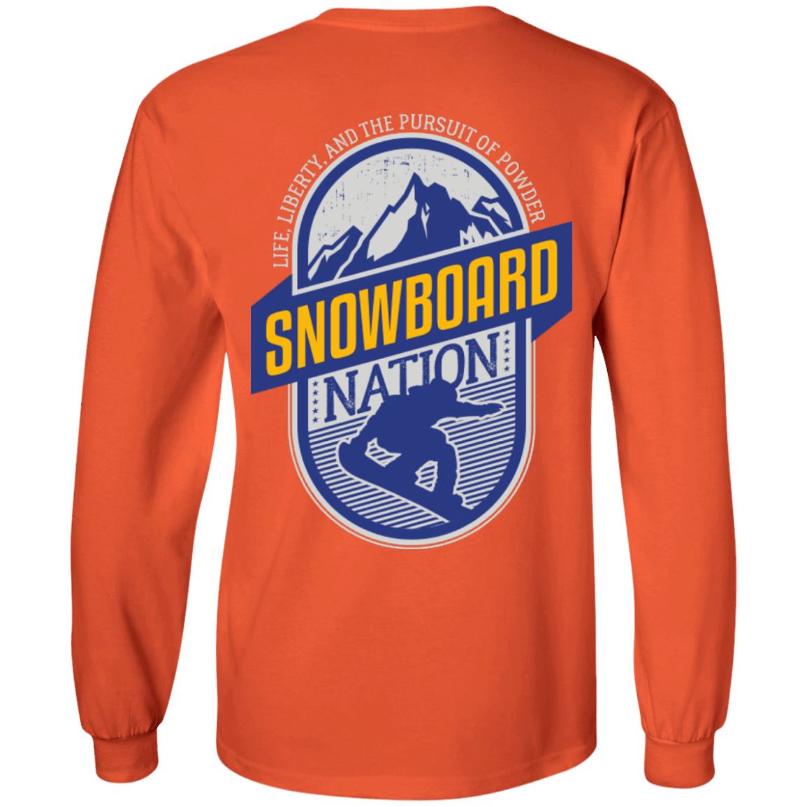 Snowboard Nation (Blue) Long Sleeves - Powderaddicts
