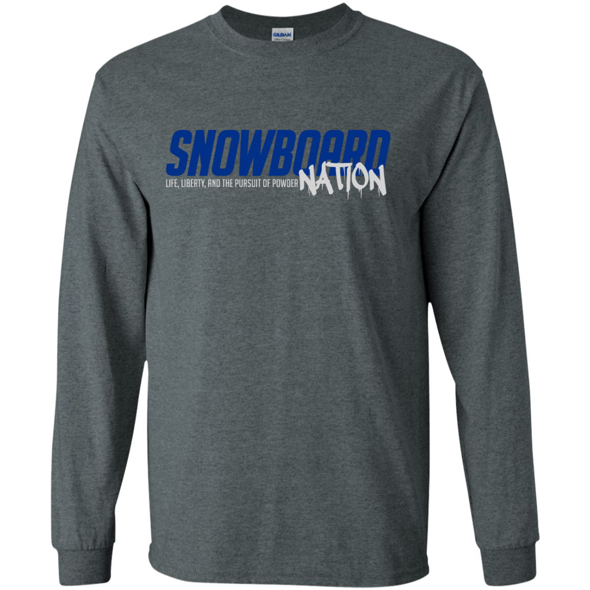 Snowboard Nation (Blue) Long Sleeves - Powderaddicts