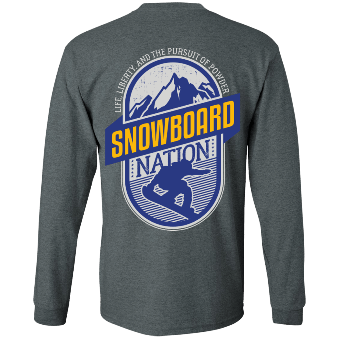 Snowboard Nation (Blue) Long Sleeves - Powderaddicts