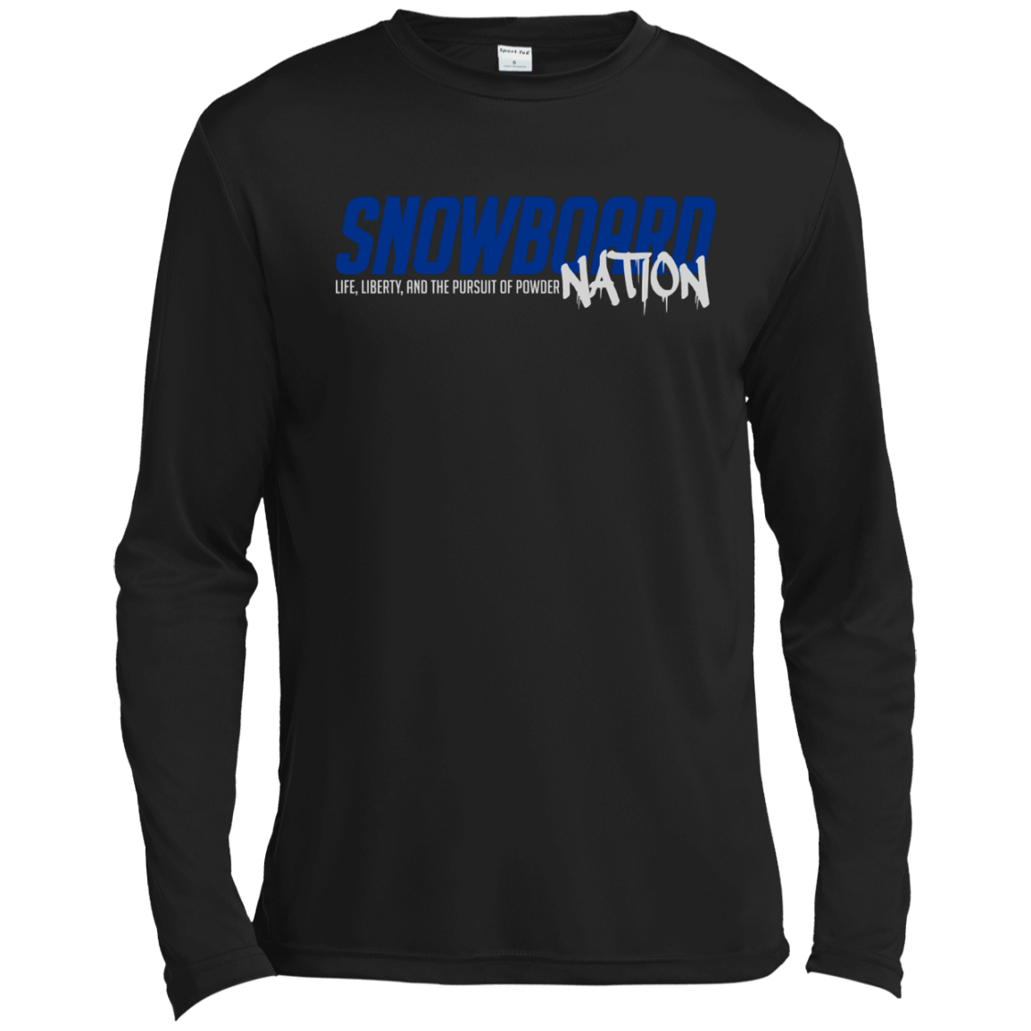 Snowboard Nation (Blue) Long Sleeves - Powderaddicts