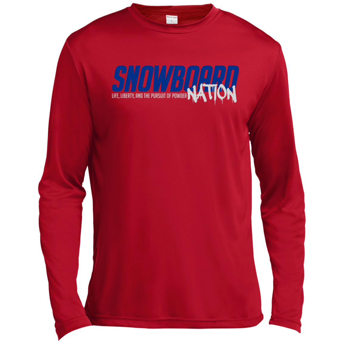 Snowboard Nation (Blue) Long Sleeves - Powderaddicts